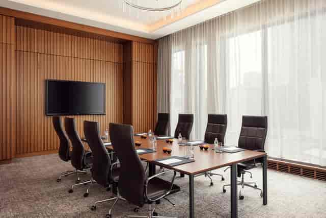 Moscow Meeting Room at The Ritz-Carlton Astana: luxury boardroom for executive corporate events.