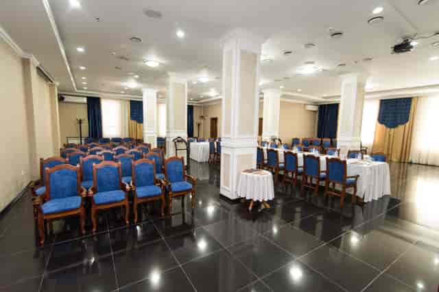 King Hotel Astana conference hall with theater and classroom seating for business events.