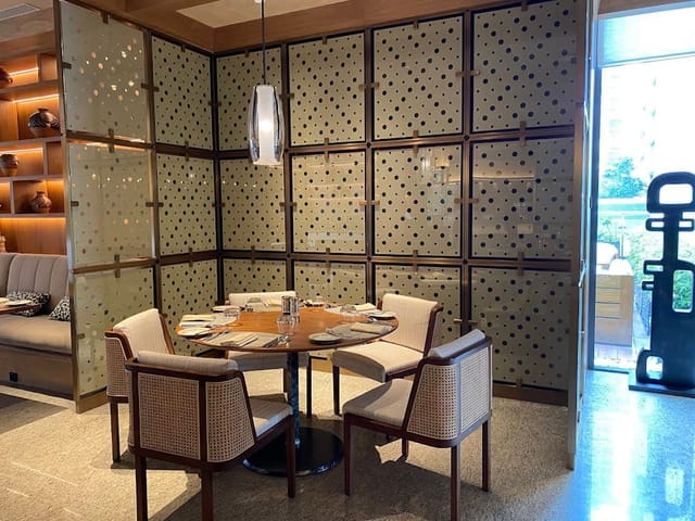 Myna Private Dining VIP lunch setup, sophisticated modern room for executive meetings and events.
