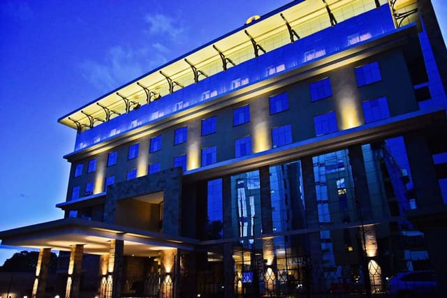 DoubleTree Nairobi Hurlingham upscale hotel facade for corporate off-sites and executive retreats.