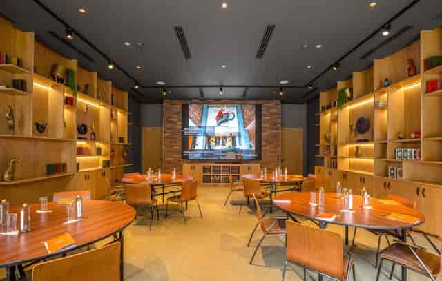 The Shed at Social House Nairobi, library-style breakout room for workshops and corporate meetings.