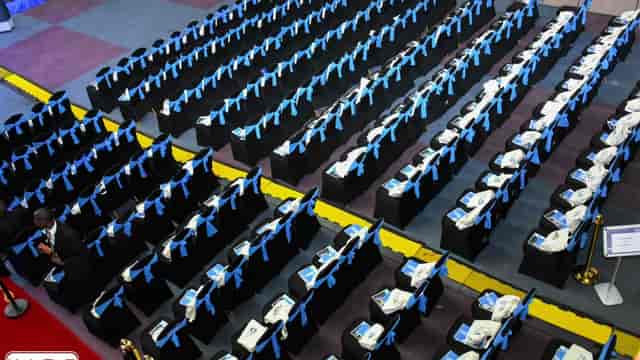 Shimba Hills Room KICC: Classroom-style corporate conference setup for seminars and business events.