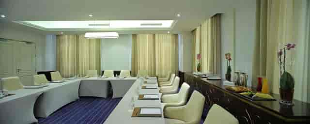 Opus boardroom at Villa Rosa Kempinski with U-shape layout for professional corporate meetings.