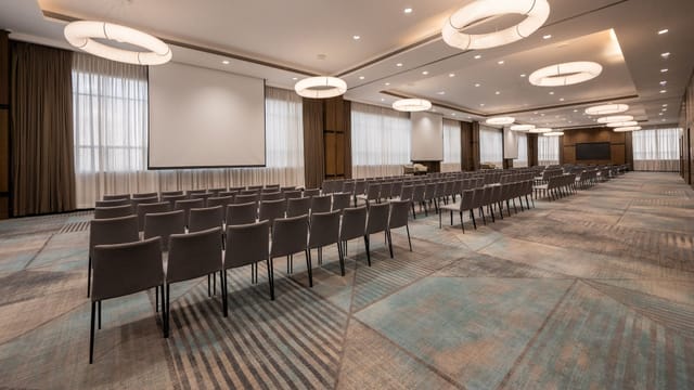 Regency Ballroom in Hyatt Regency Nairobi: Theater-style event space for corporate conferences.
