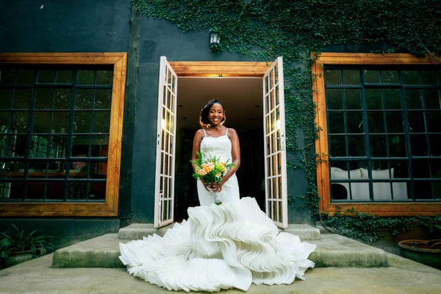 Ivy-clad Hemingways Nairobi meeting room for an intimate garden wedding venue.