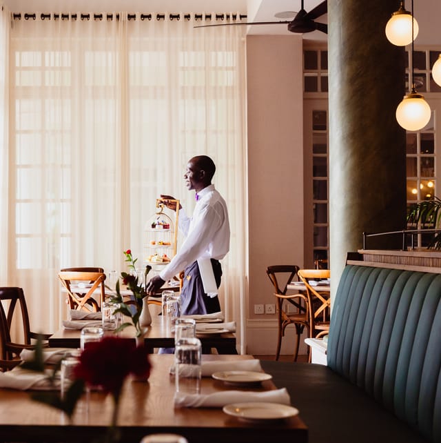 Luxury afternoon tea service at Hemingways Nairobi for VIP events.