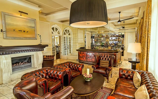 Hemingways Nairobi VIP lounge, heritage decor for luxury corporate events and cocktail receptions.