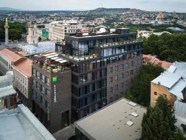 Stamba Hotel rooftop venue with panoramic city views, ideal for corporate receptions and events.
