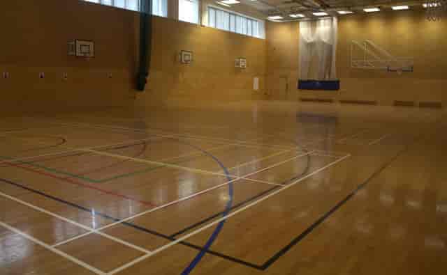 Holland Park School indoor sports hall for exhibitions and large-scale event dry hire.