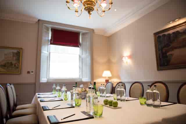 Boardroom setup at Waldo's Cliveden House for executive meetings and corporate events.
