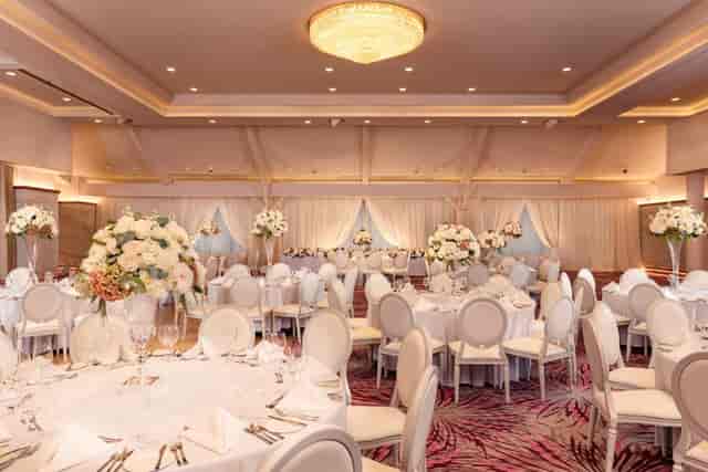 Grand Ballroom at Stormont Hotel Belfast: elegant round-table wedding and corporate event venue.