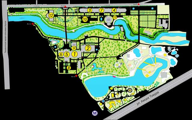 UzExpoCenter Pavilion 1 site map for event navigation and trade show logistics.