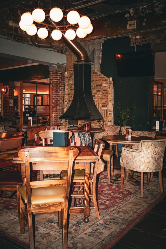 Rustic restaurant at The Study Eltham GPO for networking events and team dinners.