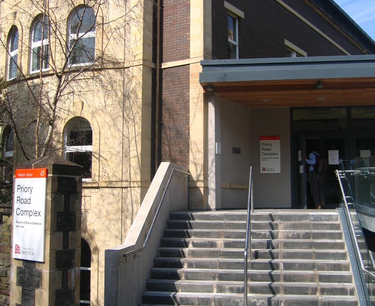 University of Bristol Priory Road Complex staircase entrance for event accessibility planning.