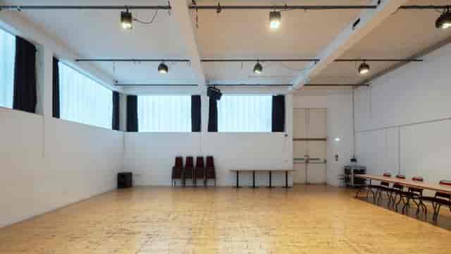 Rehearsal Room 1 at London Youth Theatre Studios, spacious drama studio for acting workshops.