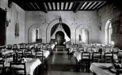 Historic stone banquet hall at Château de la Napoule for wedding reception or event venue.