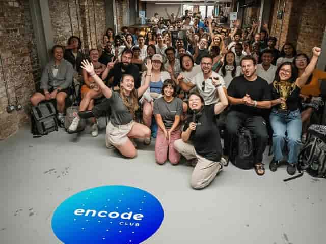 Industrial Encode Hub venue hosting a collaborative team-building awards event.