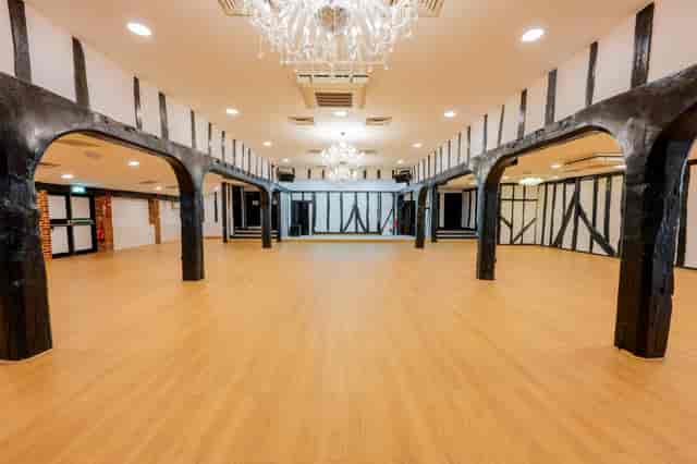 Chichester Suite historic event space with Tudor timber for weddings and corporate conferences.