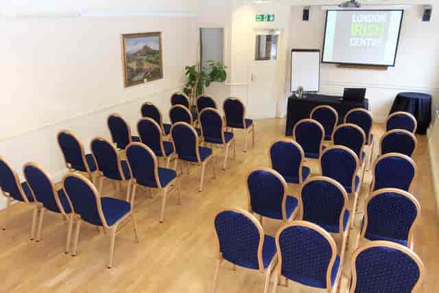 McNamara Suite theater-style meeting room at The London Irish Centre for corporate event hosting.