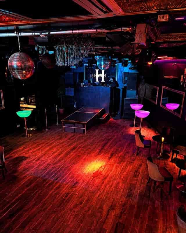 The Hatch Club venue with LED stage lighting for brand activations and corporate after-parties.