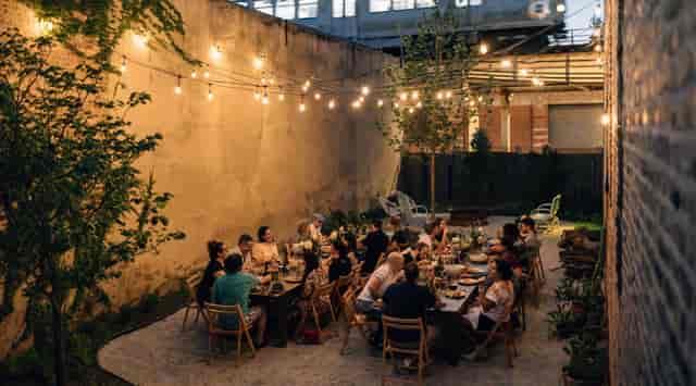 Wave Studio London: Rustic warehouse venue for intimate private dinner and networking events.