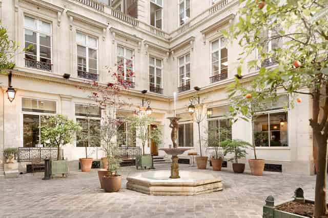 Paved inner courtyard