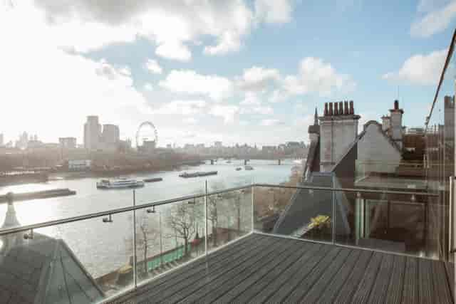Premium London terrace overlooking the Thames for VIP networking and cocktail reception events.