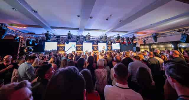 Hub Bar London Irish Centre event with professional A/V setup for high-impact corporate functions.