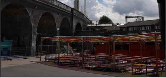 Luna Springs full venue hire: Industrial outdoor event space for festivals and street food events.