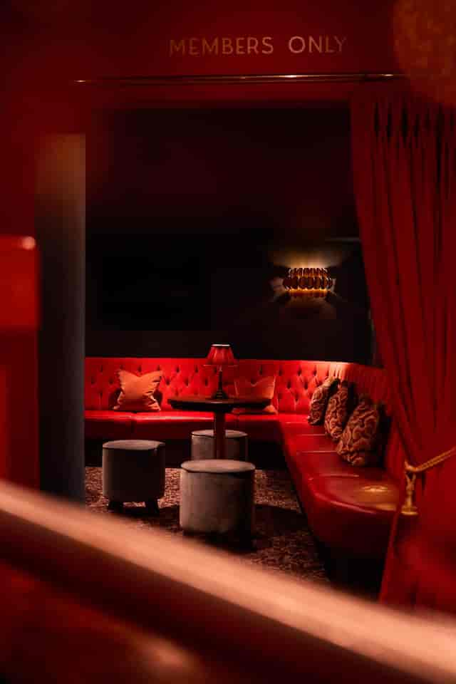 Luxury lounge at The 1907, intimate VIP breakout room for private networking and evening events.