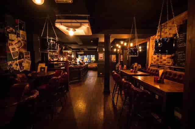 Patchworks venue with drum-kit lighting for networking receptions and team socials.