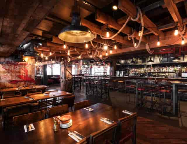 Big Easy Canary Wharf industrial event space for corporate networking or casual dinner.