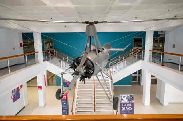 Boardroom at RAF Museum London: Unique split-staircase venue for corporate events and receptions.