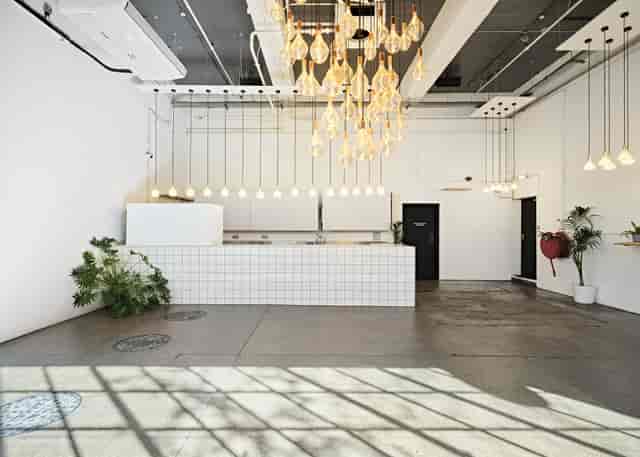 Industrial event space at Protein Studios, ideal for pop-up shops and brand activations.