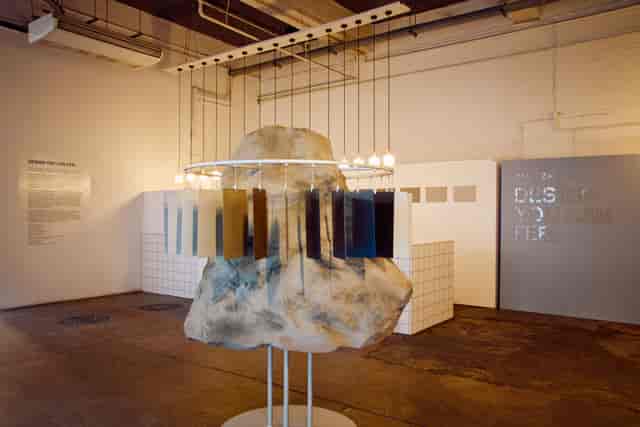 Protein Studios industrial event space with organic installation for brand activations.
