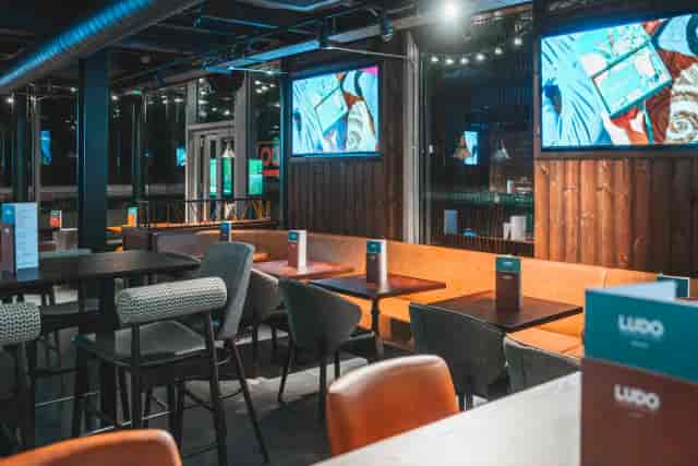 Modern Ludo Sports & Live Lounge Exeter venue for corporate mixers and networking events.