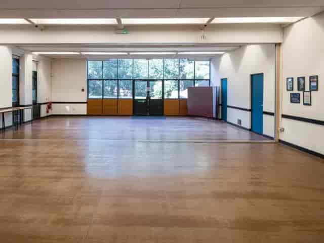 Main Hall at Christchurch Community Centre: bright, versatile space for wedding or conference rental.