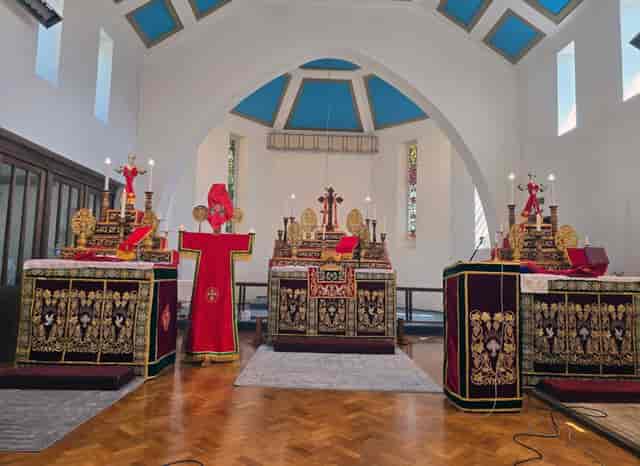St Swithun's Church Main Hall with ornate decor for event venue and production setup.