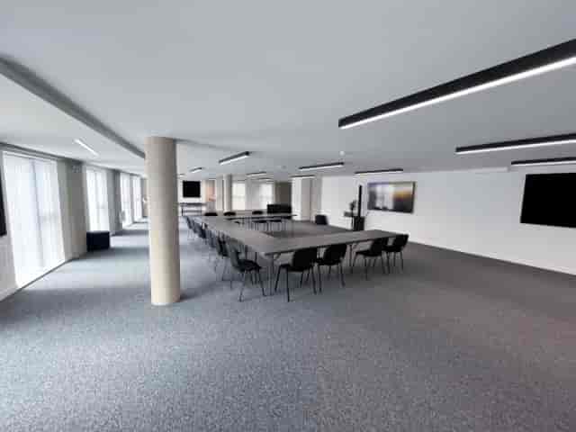 New Charlton Hall U-shape boardroom setup, ideal for interactive workshops and corporate meetings.