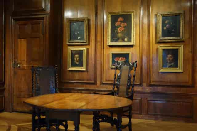New Charlton Hall boardroom with wood paneling for private dining and exclusive corporate events.