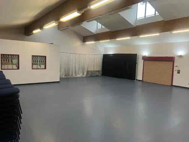 Small Hall in Abbey Wood with high ceilings for flexible event space and community hall rentals.