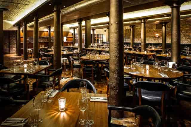 The Stables at Riding House Café: industrial-chic private venue for corporate dinners and events.