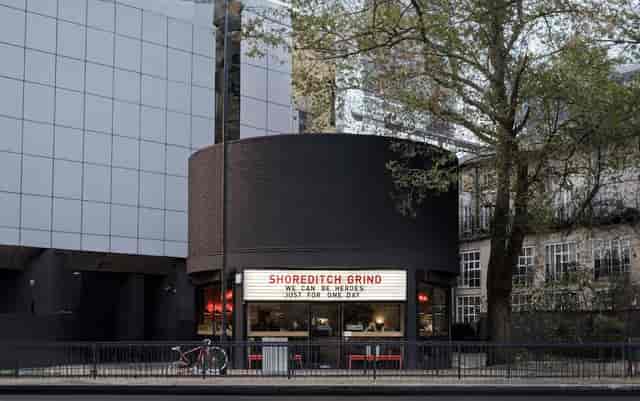 Grind Shoreditch venue with marquee for creative brand activations and networking events.