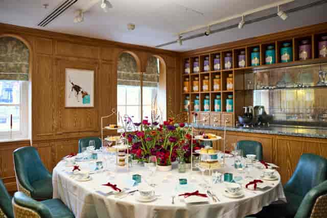The Tasting Room at Fortnum & Mason featuring wood paneling for private dining and corporate events.