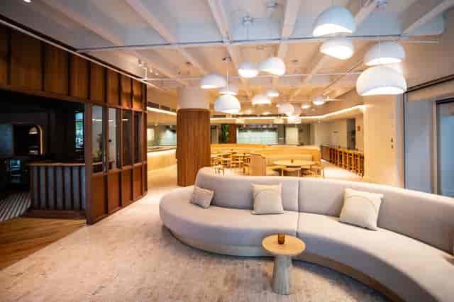 Contemporary lounge at The Mill, ideal for networking events and corporate breakout sessions.