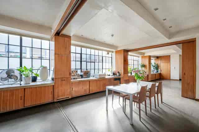Light-filled boardroom at The Mill, ideal for workshops and VIP corporate meetings.