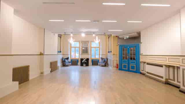 Blank-canvas event space at The Embassy, Lumiere London, for boutique receptions and conferences.