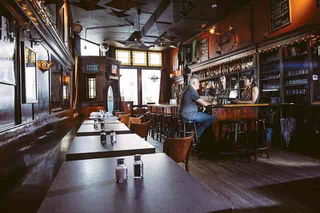 Main Venue at The Portland Arms: intimate networking reception and event space.