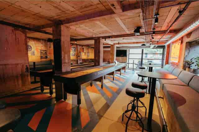 The Banyard Room at The Tivoli: Industrial breakout space for team building and networking events.