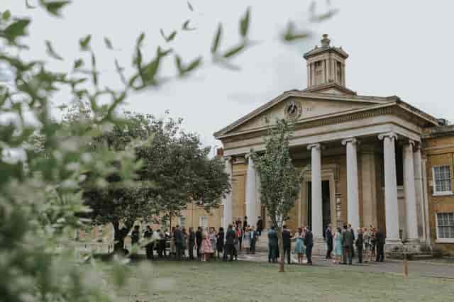 Cocktail hour at historic Cathedral View venue for outdoor wedding or corporate event.
